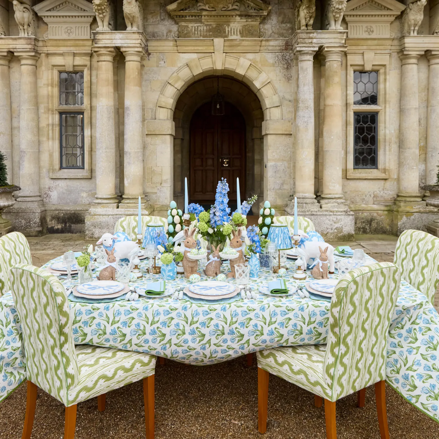 Mrs. Alice Marilyn Blue Bow Dinner & Starter Plates (Set of 8)< Summer Crockery | Crockery Sets