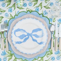 Mrs. Alice Marilyn Blue Bow Dinner & Starter Plates (Set of 8)< Summer Crockery | Crockery Sets
