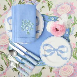 Mrs. Alice Marilyn Blue Bow Dinner & Starter Plates (Set of 8)< Summer Crockery | Crockery Sets