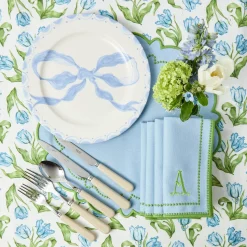 Mrs. Alice Marilyn Blue Bow Dinner & Starter Plates (Set of 8)< Summer Crockery | Crockery Sets