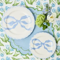 Mrs. Alice Marilyn Blue Bow Dinner Plates (Set of 4)< Summer Crockery | Dinner Plates
