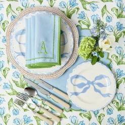Mrs. Alice Marilyn Blue Bow Starter Plate< Summer Crockery | Starter Plates