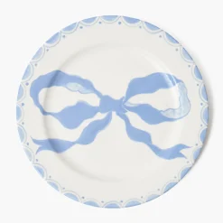 Mrs. Alice Marilyn Blue Bow Starter Plate< Summer Crockery | Starter Plates