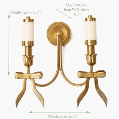 Mrs. Alice Marilyn Bow Rechargeable Double Wall Light< Rechargeable Table Lamps | Wall Lighting