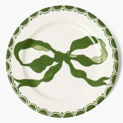 Mrs. Alice Marilyn Forest Green Bow Starter Plates (Set of 4)< Starter Plates | Crockery Sets