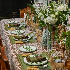 Mrs. Alice Marilyn Forest Green Bow Starter Plates (Set of 4)< Starter Plates | Crockery Sets