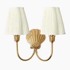 Mrs. Alice Marina Rechargeable Double Wall Light with Cream Shades (14cm)< Rechargeable Table Lamps | Wall Lighting