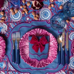 Mrs. Alice Marlene Blue & Purple Placemats (Set of 4)< Placemats