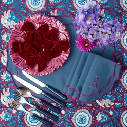 Mrs. Alice Marlene Blue & Purple Placemats (Set of 4)< Placemats