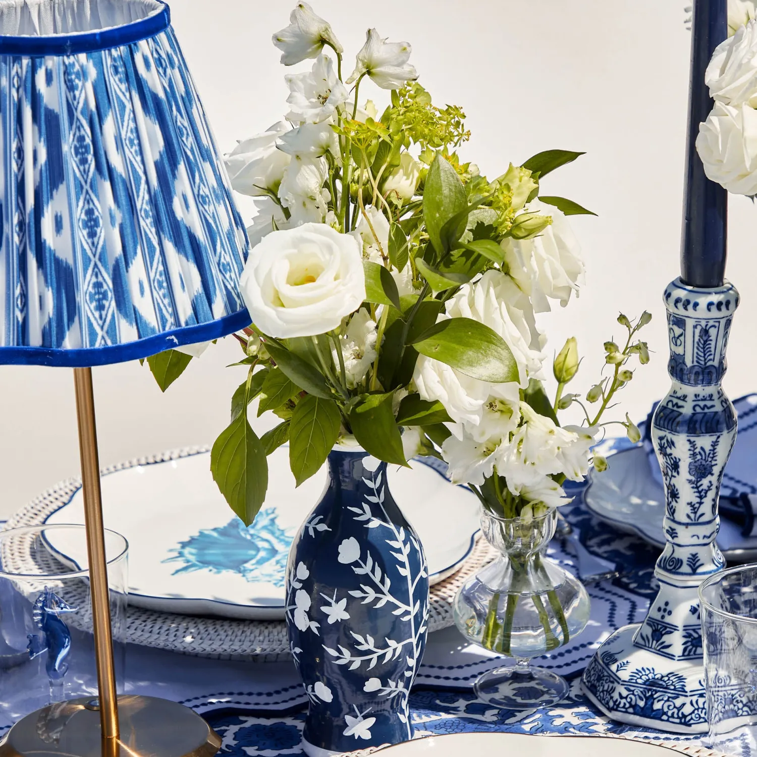 Mrs. Alice Midnight Blue Hand Painted Tole Bud Vases (Set of 3)< Vases | Vases & Planters