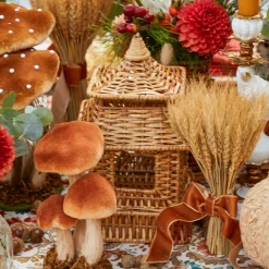 Mrs. Alice Mini Rattan Pagoda Lanterns (Pair)< Year-round Decorations | Spring Decorations