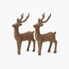 Mrs. Alice Mini Rattan Reindeer (Pair) - 20cm< Christmas Decorations