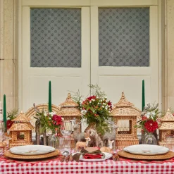 Mrs. Alice Mini Rattan Reindeer (Pair) - 20cm< Christmas Decorations