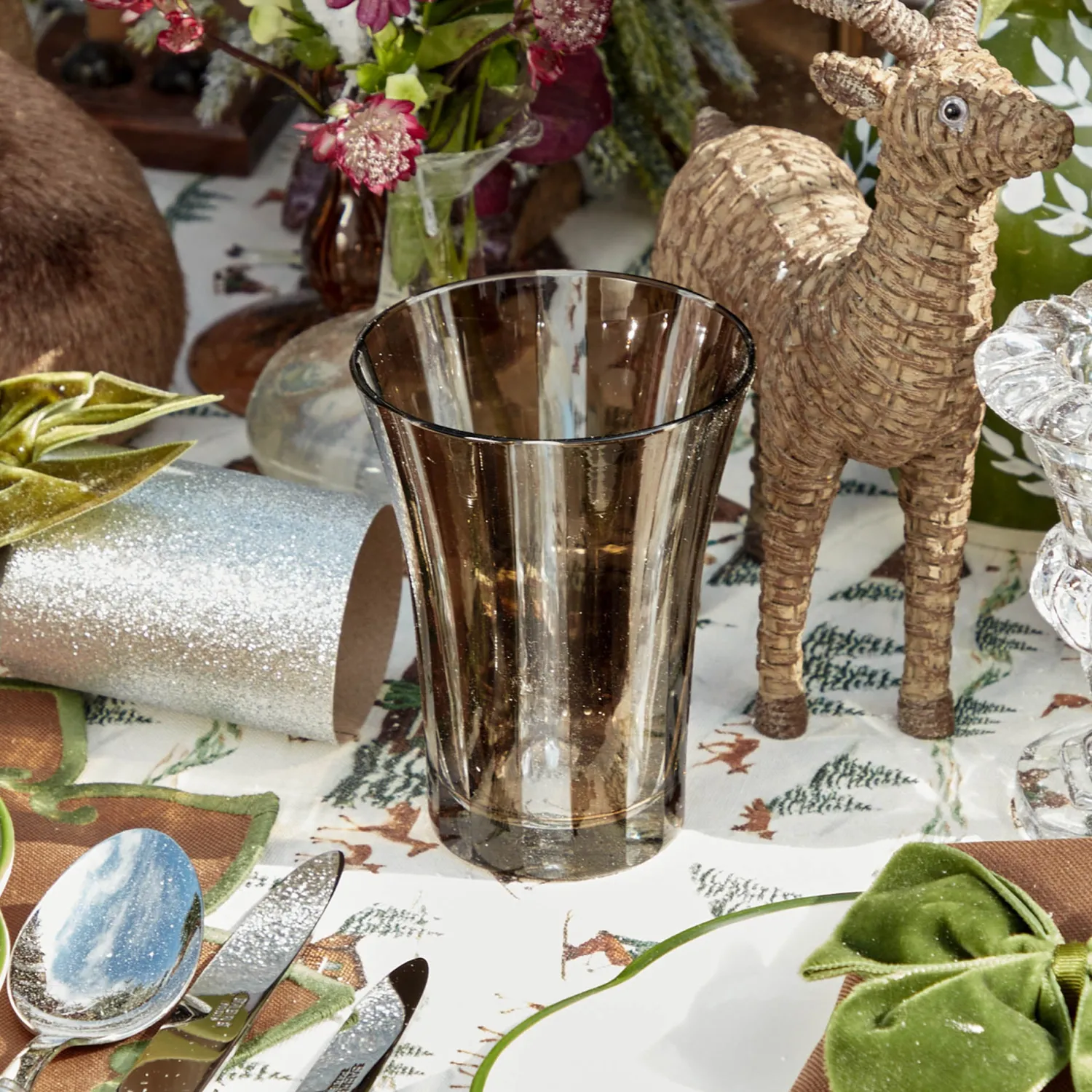 Mrs. Alice Mini Rattan Reindeer (Pair) - 20cm< Christmas Decorations