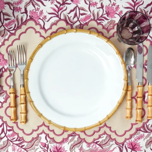 Mrs. Alice Nancy Bamboo Dinner Plate (Set of 4)< Summer Crockery | Dinner Plates