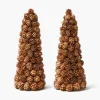 Mrs. Alice Natural Pinecone Tree (Pair)< Christmas Decorations
