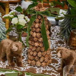 Mrs. Alice Natural Pinecone Tree (Pair)< Christmas Decorations