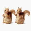 Mrs. Alice Natural Ribboned Squirrel (Pair)< Autumn Decorations