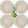 Mrs. Alice Natural Scalloped Rattan Charger Plates (Set of 4)< Placemats | For Her