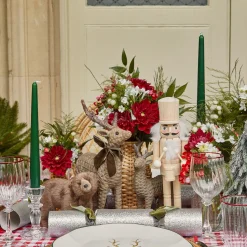 Mrs. Alice Natural Wood Nutcracker (Pair)< Christmas Decorations