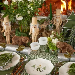 Mrs. Alice Natural Wood Nutcracker (Pair)< Christmas Decorations