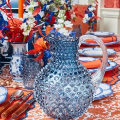 Mrs. Alice Navy Hobnail Jug< Jugs | For The Homemaker