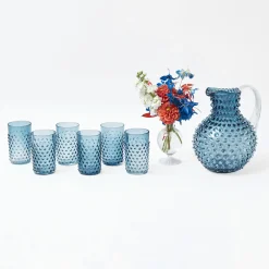 Mrs. Alice Navy Hobnail Jug< Jugs | For The Homemaker