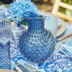 Mrs. Alice Navy Hobnail Jug< Jugs | For The Homemaker