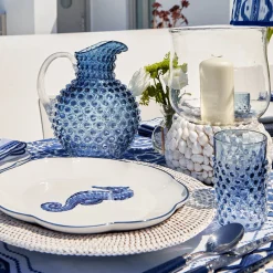 Mrs. Alice Navy Hobnail Jug< Jugs | For The Homemaker
