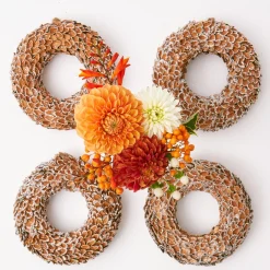 Mrs. Alice Nutshell Glitter Wreath (Set of 4)< Autumn Decorations