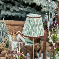 Mrs. Alice Olive & Chocolate Ikat Lampshade (18cm)< Lampshades