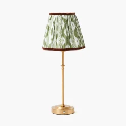 Mrs. Alice Olive & Chocolate Ikat Lampshade (18cm)< Lampshades