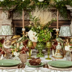 Mrs. Alice Olive & Chocolate Ikat Lampshade (18cm)< Lampshades