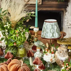 Mrs. Alice Olive & Chocolate Ikat Lampshade (18cm)< Lampshades