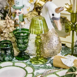 Mrs. Alice Olive Glass Lantern Tea Light Holder Set< Summer Glassware | Summer Candleware