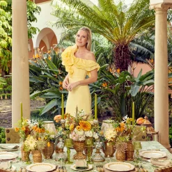 Mrs. Alice Olive Glass Lantern Tea Light Holder (Pair) - 24 cm< Summer Glassware | Summer Candleware