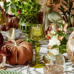 Mrs. Alice Olive Glass Lantern Tea Light Holder Set< Summer Glassware | Summer Candleware