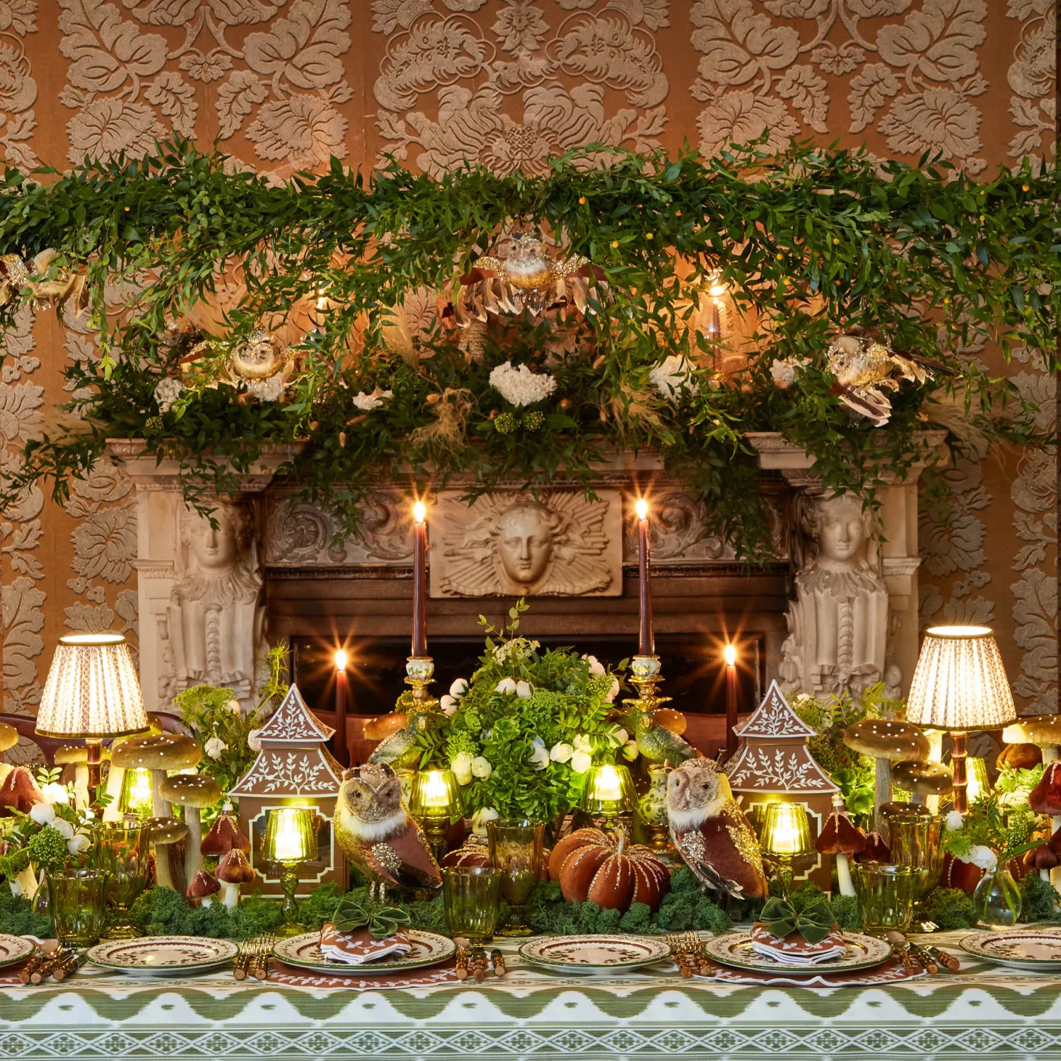 Mrs. Alice Olive Glass Lantern Tea Light Holder Set< Summer Glassware | Summer Candleware