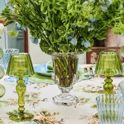 Mrs. Alice Olive Glass Lantern Tea Light Holder (Pair) - 24 cm< Summer Glassware | Summer Candleware