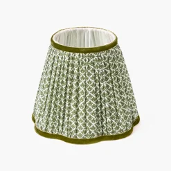 Mrs. Alice Olive Green Lotus Lampshade (18cm)< Summer Lighting | Lampshades