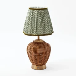 Mrs. Alice Olive Green Lotus Lampshade (18cm)< Summer Lighting | Lampshades