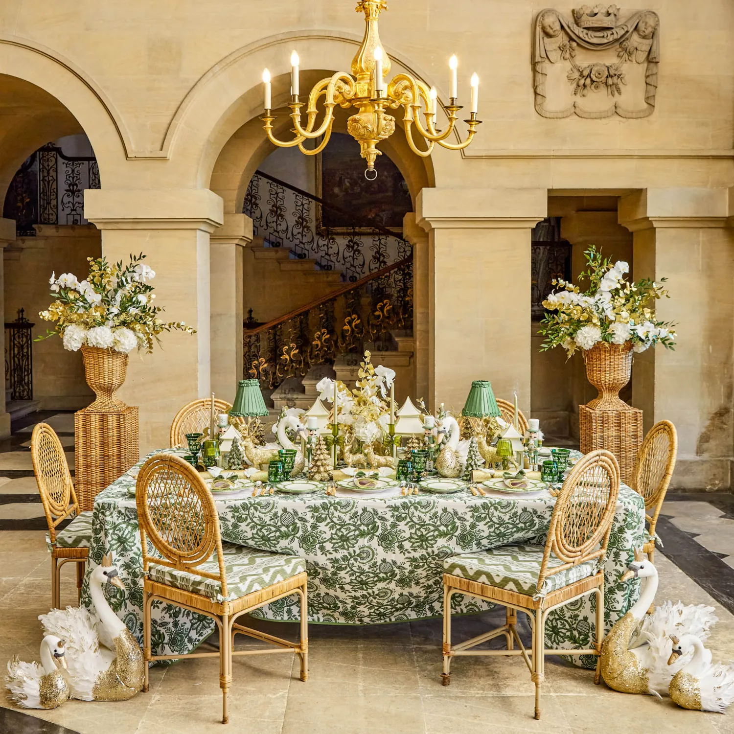 Mrs. Alice Olive Ikat Seat Pad Cushions (Set of 4)< Cushions