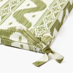 Mrs. Alice Olive Ikat Seat Pad Cushions (Set of 4)< Cushions