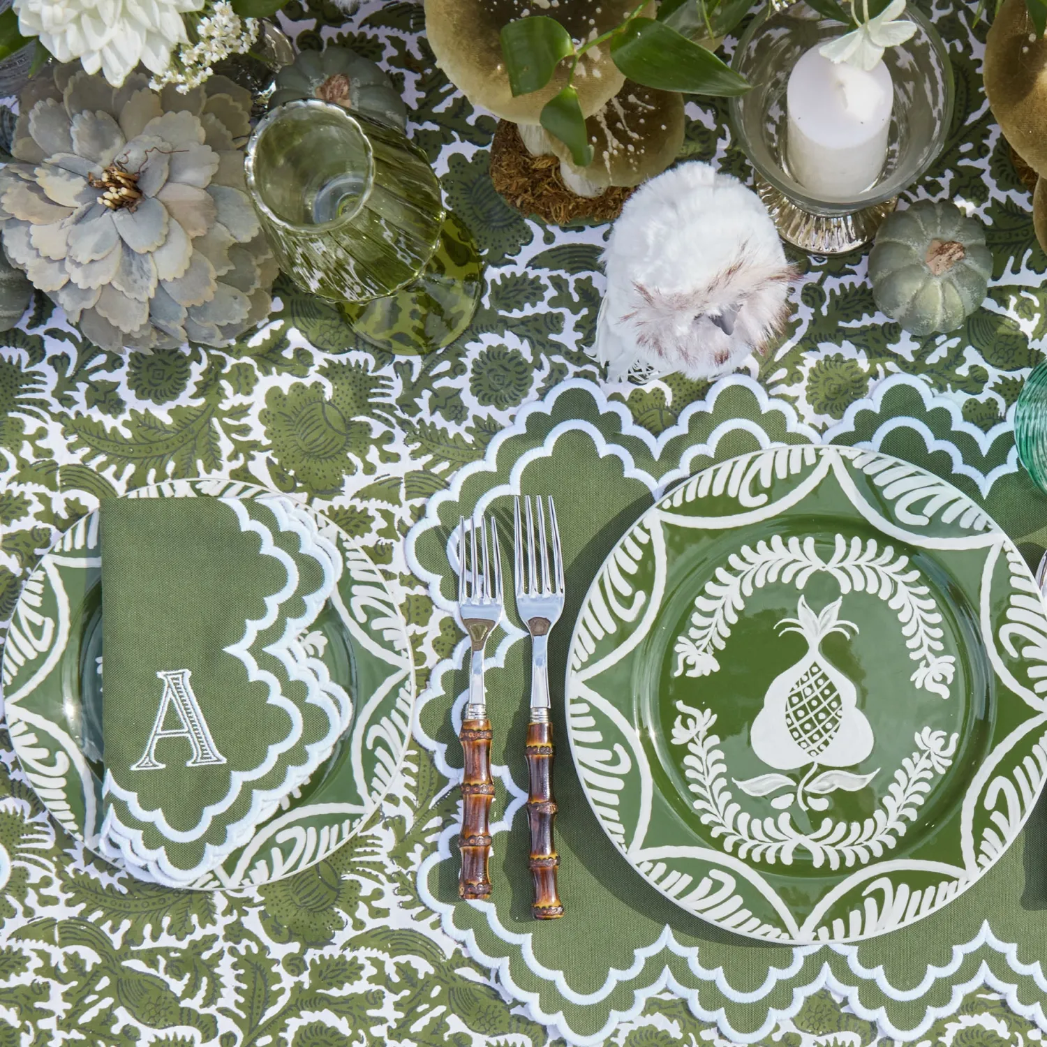 Mrs. Alice Olive Pheasant Tablecloth< Tablecloths