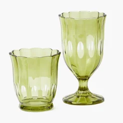 Mrs. Alice Olive Scalloped Glassware (Set of 12)< Glasses | Glassware Sets