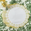 Mrs. Alice Olivia White & Gold Placemats (Set of 4)< Placemats