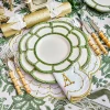 Mrs. Alice Olivia White & Gold Placemats & Napkins (Set of 4)< Table Linen Sets | Mrs. Alice Monogram