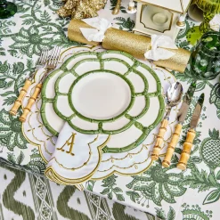 Mrs. Alice Olivia White & Gold Placemats (Set of 4)< Placemats