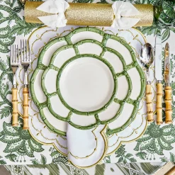 Mrs. Alice Olivia White & Gold Placemats (Set of 4)< Placemats