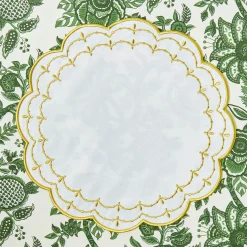 Mrs. Alice Olivia White & Gold Placemats (Set of 4)< Placemats